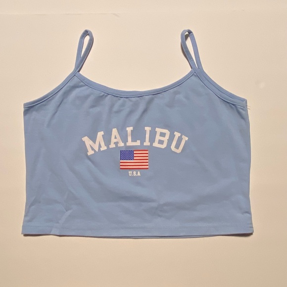 Light Blue Cropped Camisole from SHEIN - Picture 1 of 2